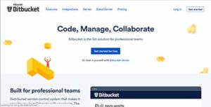 Screencap of the BITBUCKET home page.