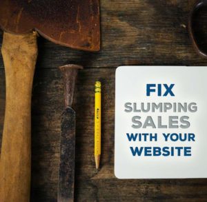 Fix slumping sales with your website (title graphic)