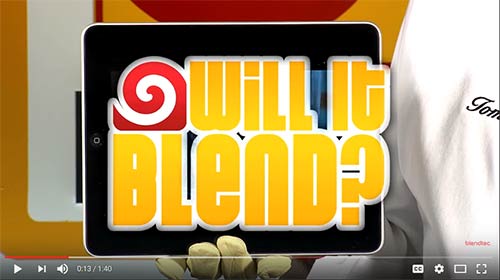Will It Blend show heading, iPad edition
